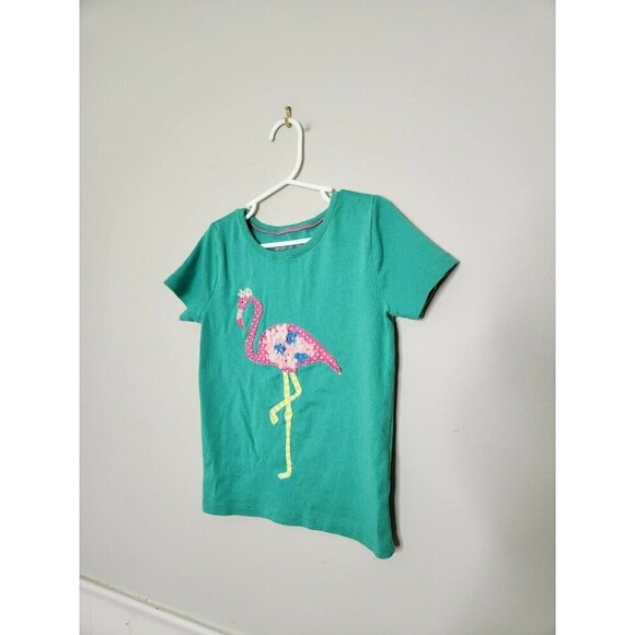 MINI BODEN Green Flamingo Tee - Picture 1 of 3